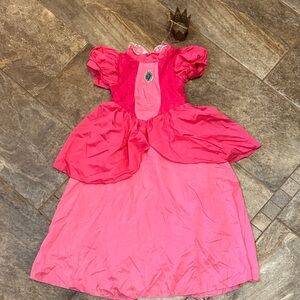 Pink Princess/Princes Peach Costume for Kids with matching crown